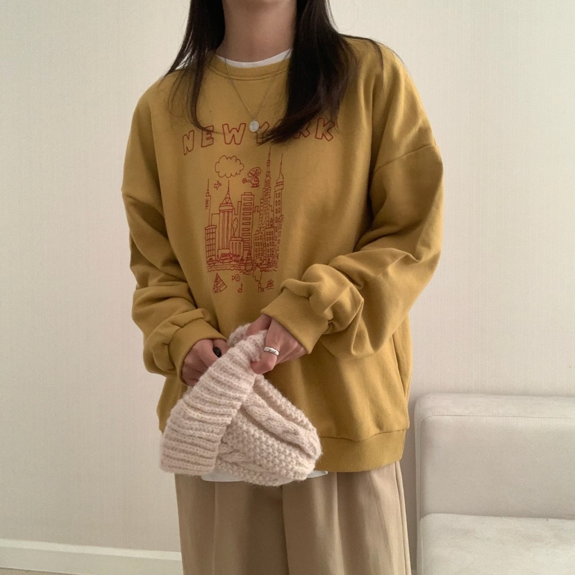 FROMJINI東大門㊣實拍女士新品25秋冬推薦休閑衛衣不含內搭FROMJINI衛衣