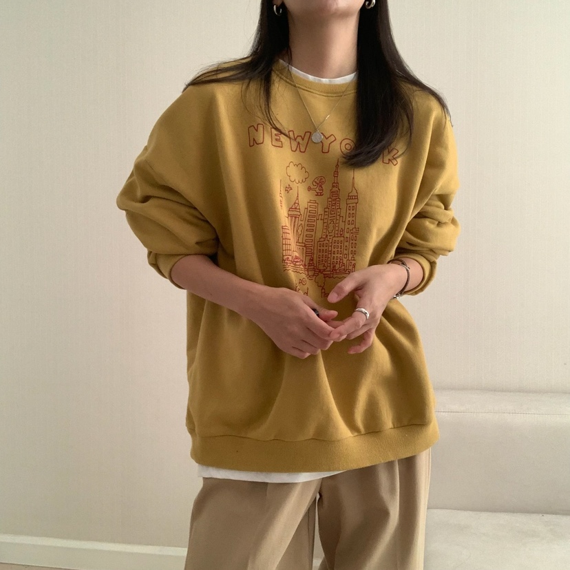 FROMJINI東大門㊣實拍女士新品25秋冬推薦休閑衛衣不含內搭FROMJINI衛衣