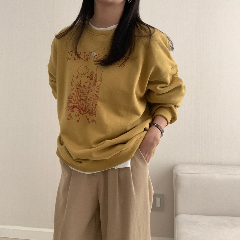 FROMJINI東大門㊣實拍女士新品25秋冬推薦休閑衛衣不含內搭FROMJINI衛衣