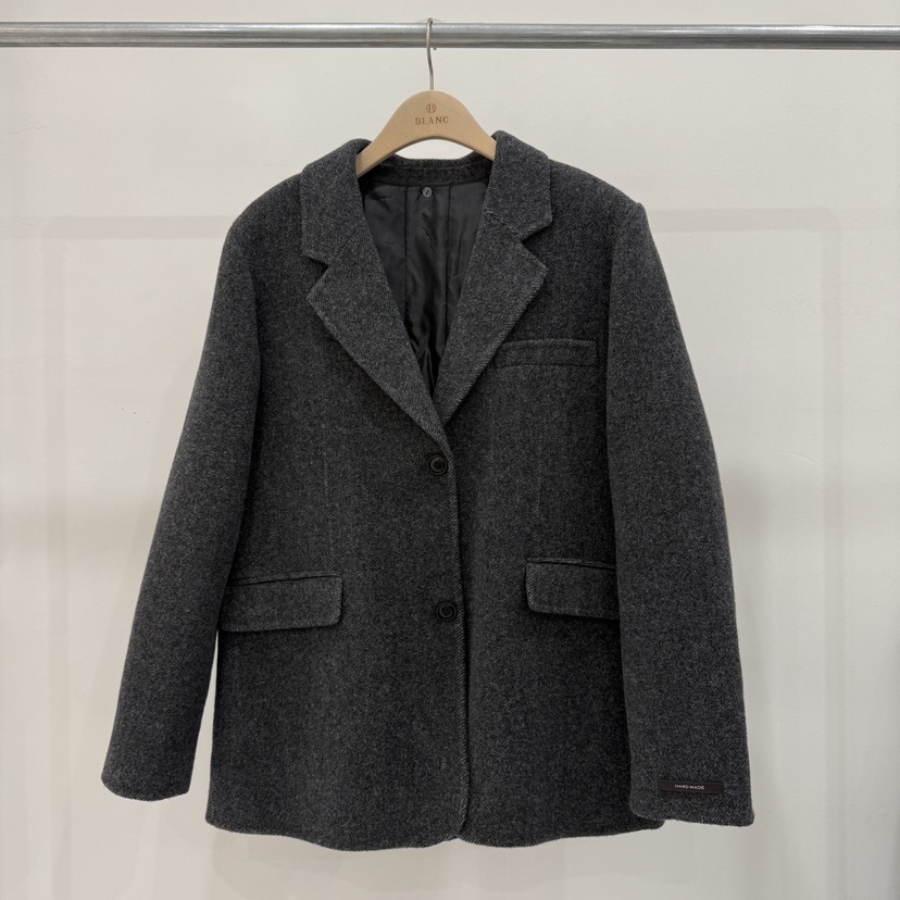 BLANC-A東大門㊣代購女士新品人氣推薦職業25秋冬夾克人字形BLANC-A夾克圖色2