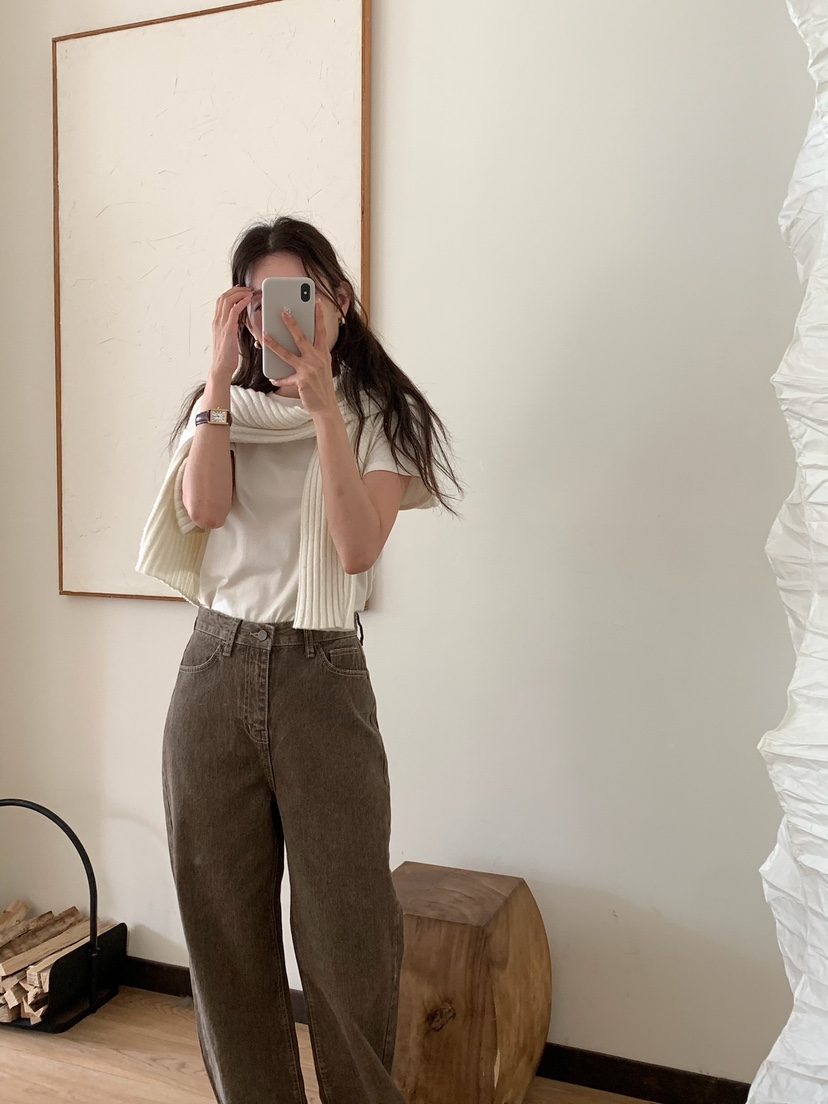 BLEECKER韓國直郵㊣女裝新款休閑25秋冬人氣職業熱賣牛仔褲BLEECKER牛仔褲