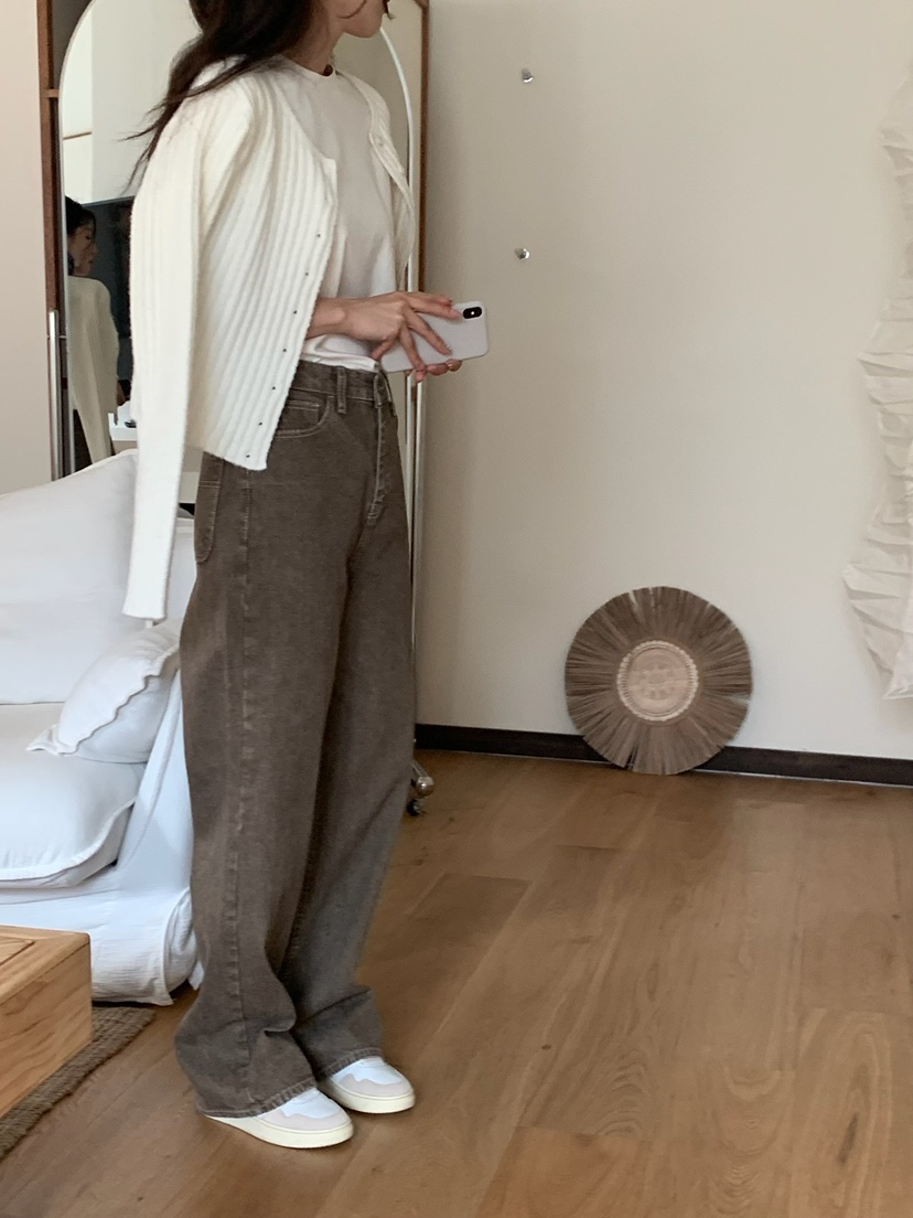 BLEECKER韓國直郵㊣女裝新款休閑25秋冬人氣職業熱賣牛仔褲BLEECKER牛仔褲