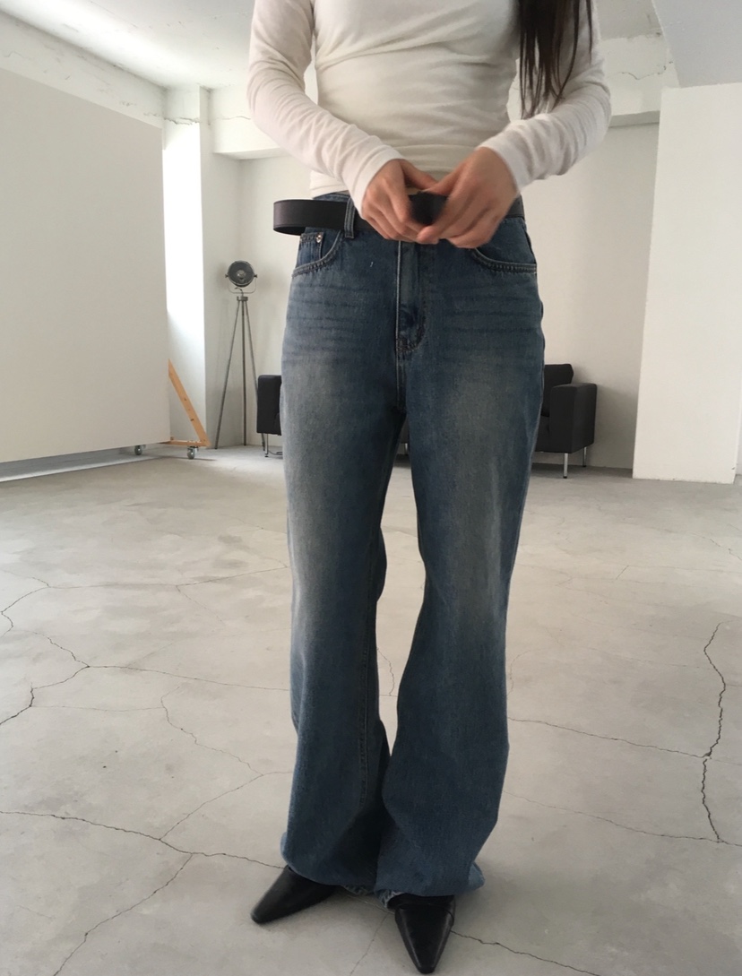 CEDARWOOD韓國代購㊣女裝新品25秋冬真品熱賣時尚休閑牛仔褲CEDARWOOD牛仔褲