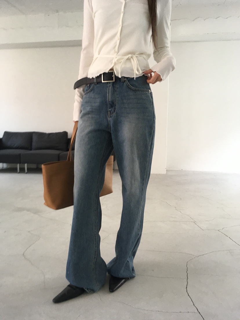 CEDARWOOD韓國代購㊣女裝新品25秋冬真品熱賣時尚休閑牛仔褲CEDARWOOD牛仔褲