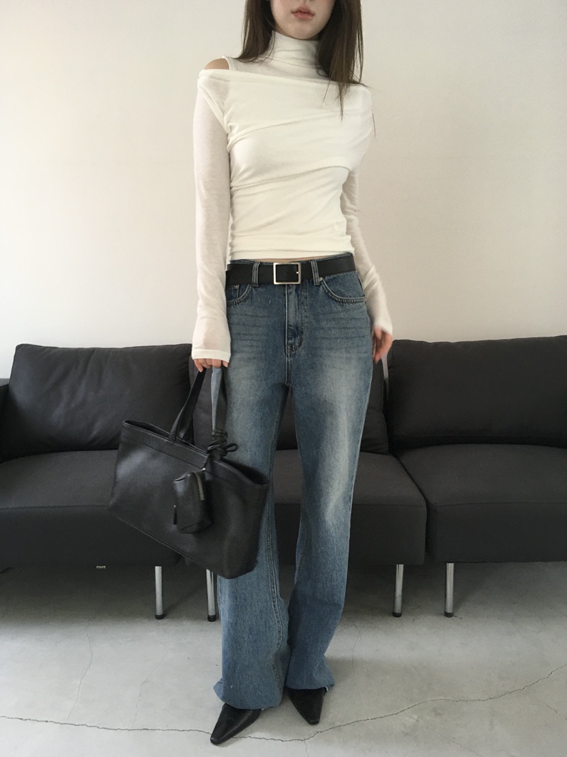 CEDARWOOD韓國代購㊣女裝新品25秋冬真品熱賣時尚休閑牛仔褲CEDARWOOD牛仔褲