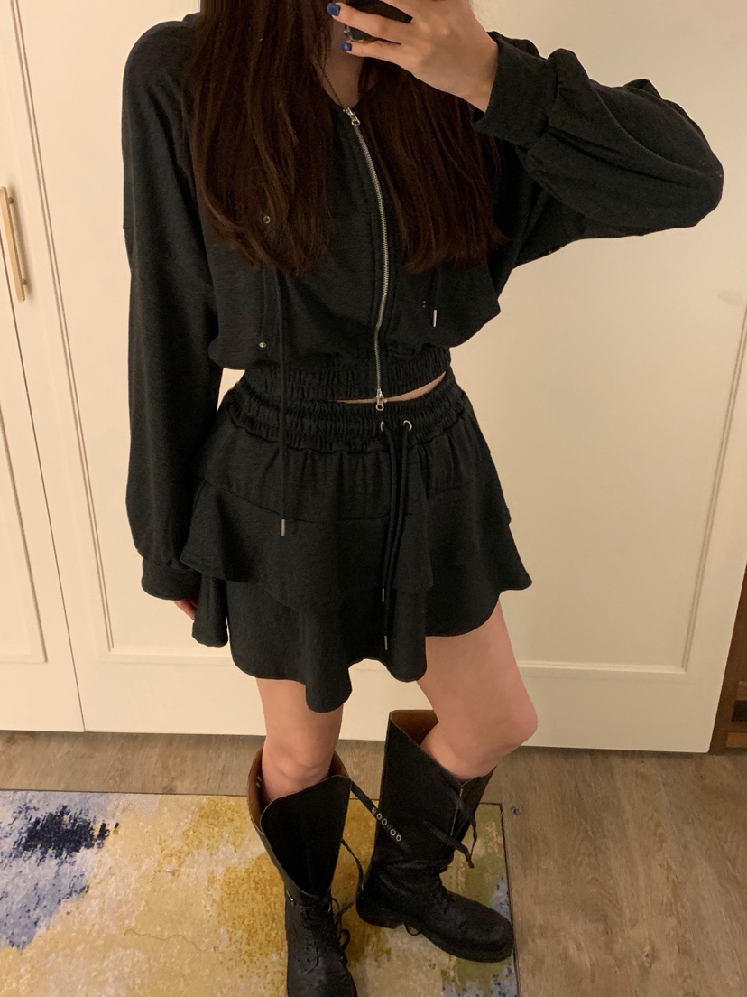 BADCALM韓國代購㊣女士新品人氣休閑推薦時尚熱賣裙褲羊毛柔軟BADCALM裙褲