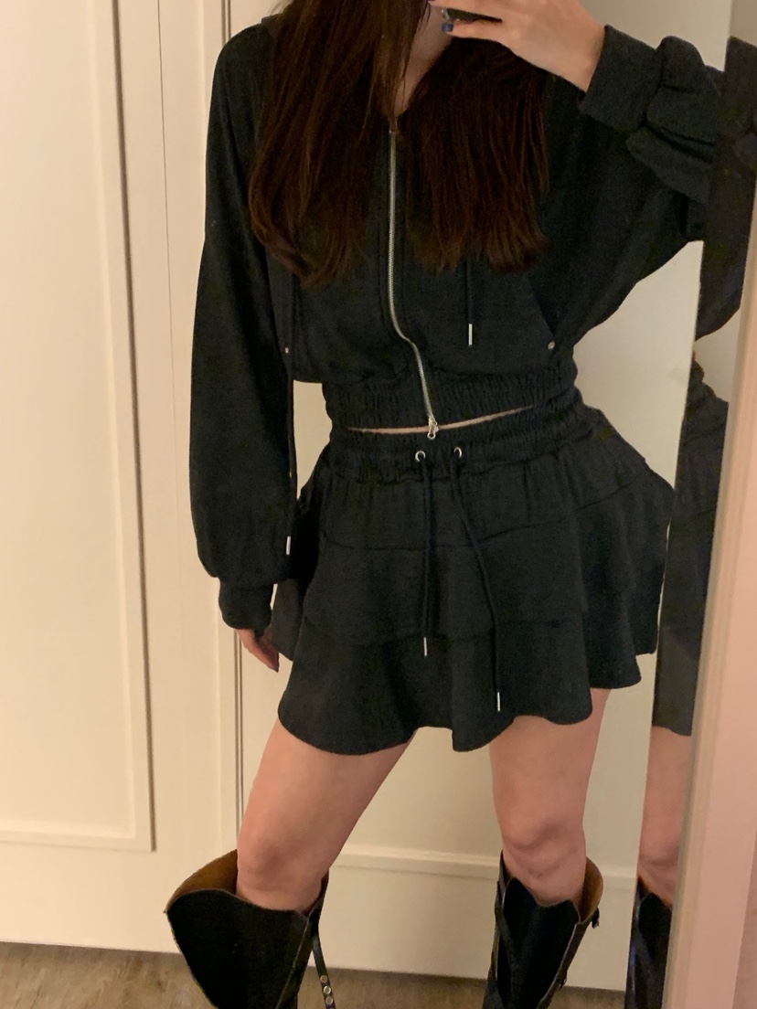 BADCALM韓國代購㊣女士新品人氣休閑推薦時尚熱賣裙褲羊毛柔軟BADCALM裙褲圖色3