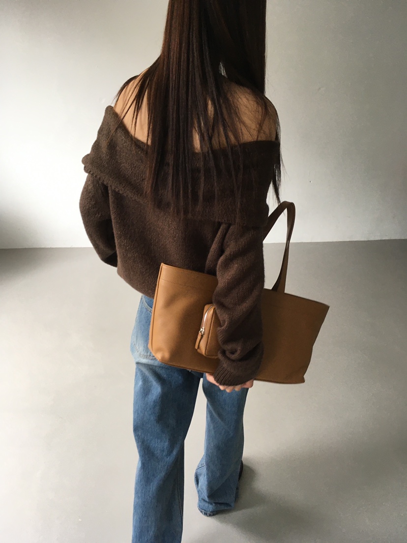 CEDARWOOD東大門㊣代購女士新品真品25秋冬針織衫馬海毛露肩CEDARWOOD針織衫