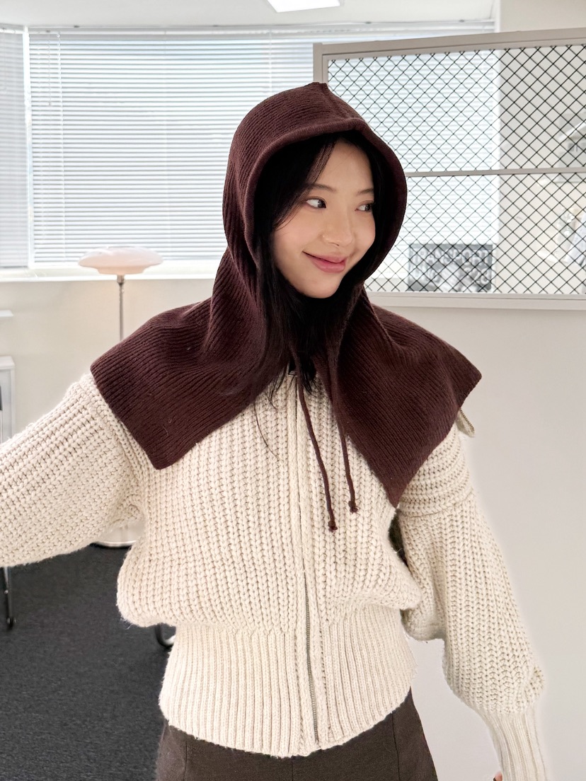 NICEALICE韓國直郵㊣女士新品真品職業休閑圍巾披肩保暖連帽NICEALICE圍巾/披肩