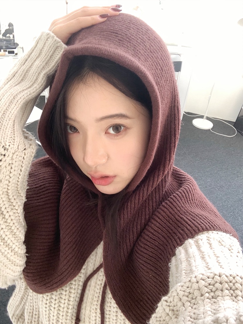 NICEALICE韓國直郵㊣女士新品真品職業休閑圍巾披肩保暖連帽NICEALICE圍巾/披肩