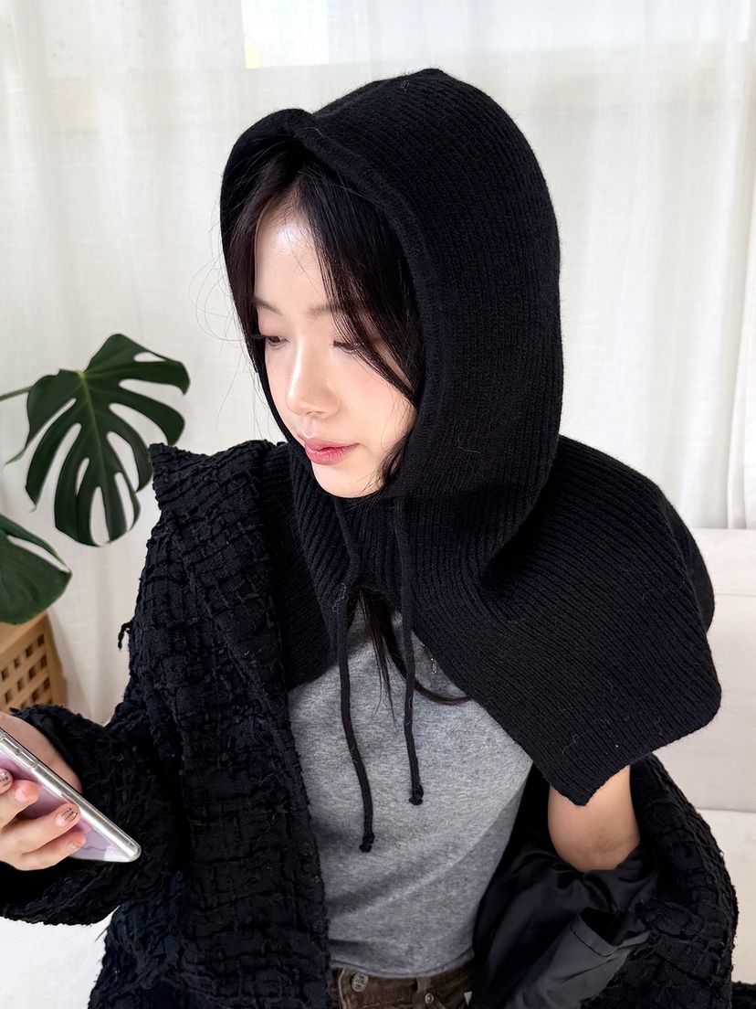 NICEALICE韓國直郵㊣女士新品真品職業休閑圍巾披肩保暖連帽NICEALICE圍巾/披肩圖色3
