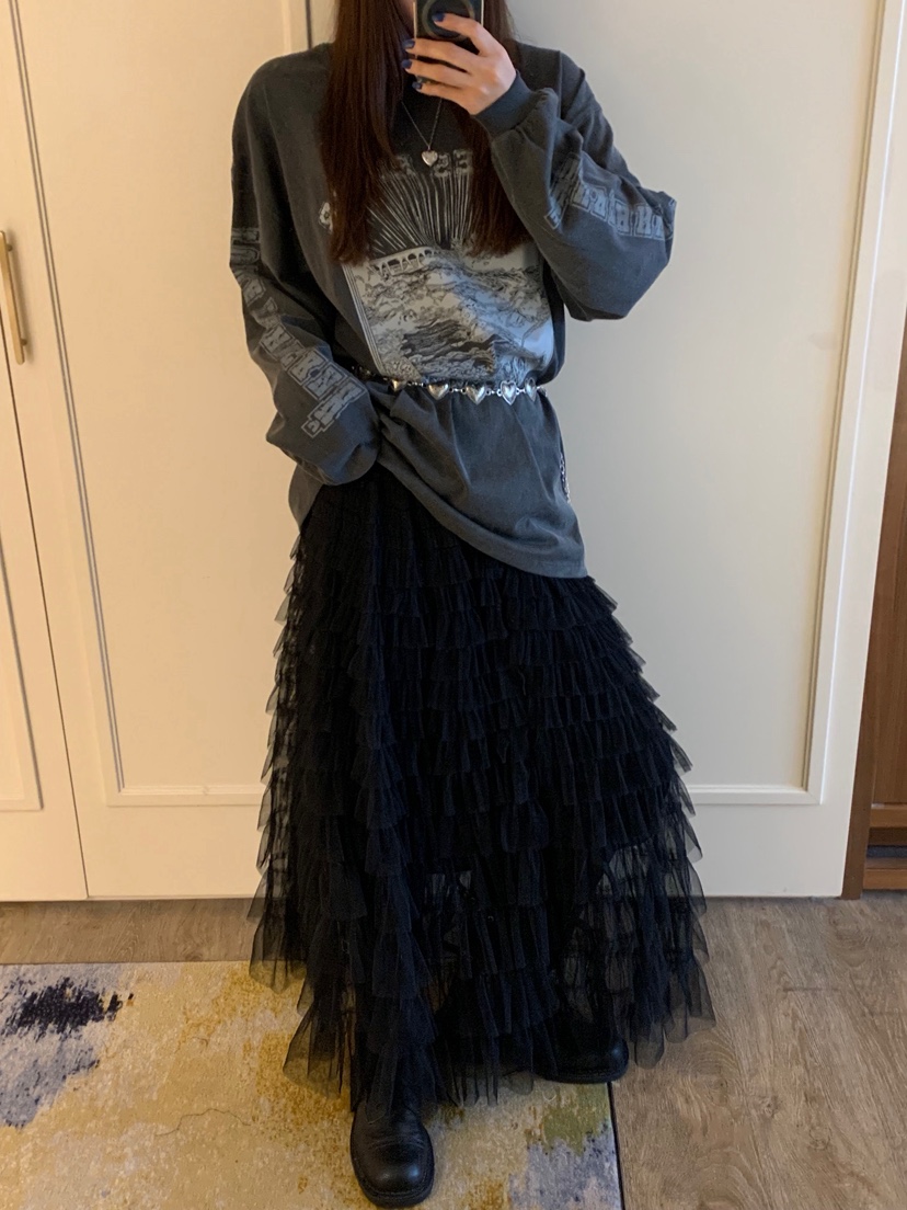 BADCALM韓國代購㊣女士新品休閑推薦25秋冬職業熱賣時尚長裙BADCALM長裙