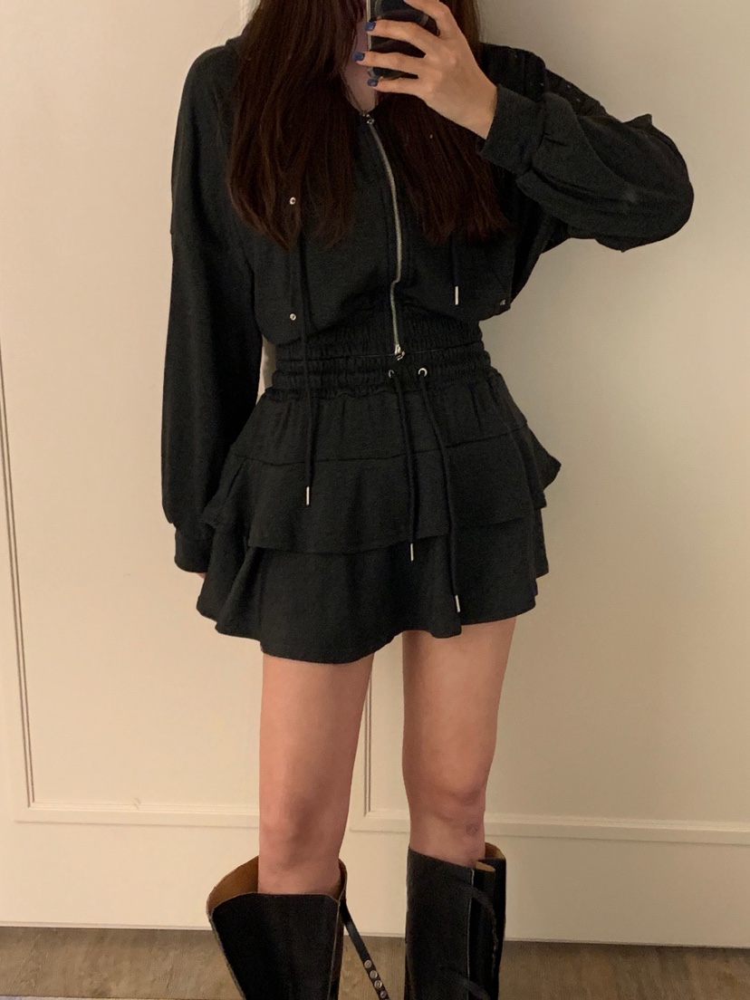 BADCALM東大門㊣代購女裝新品時尚25秋冬夾克連帽衫羊毛柔軟BADCALM夾克