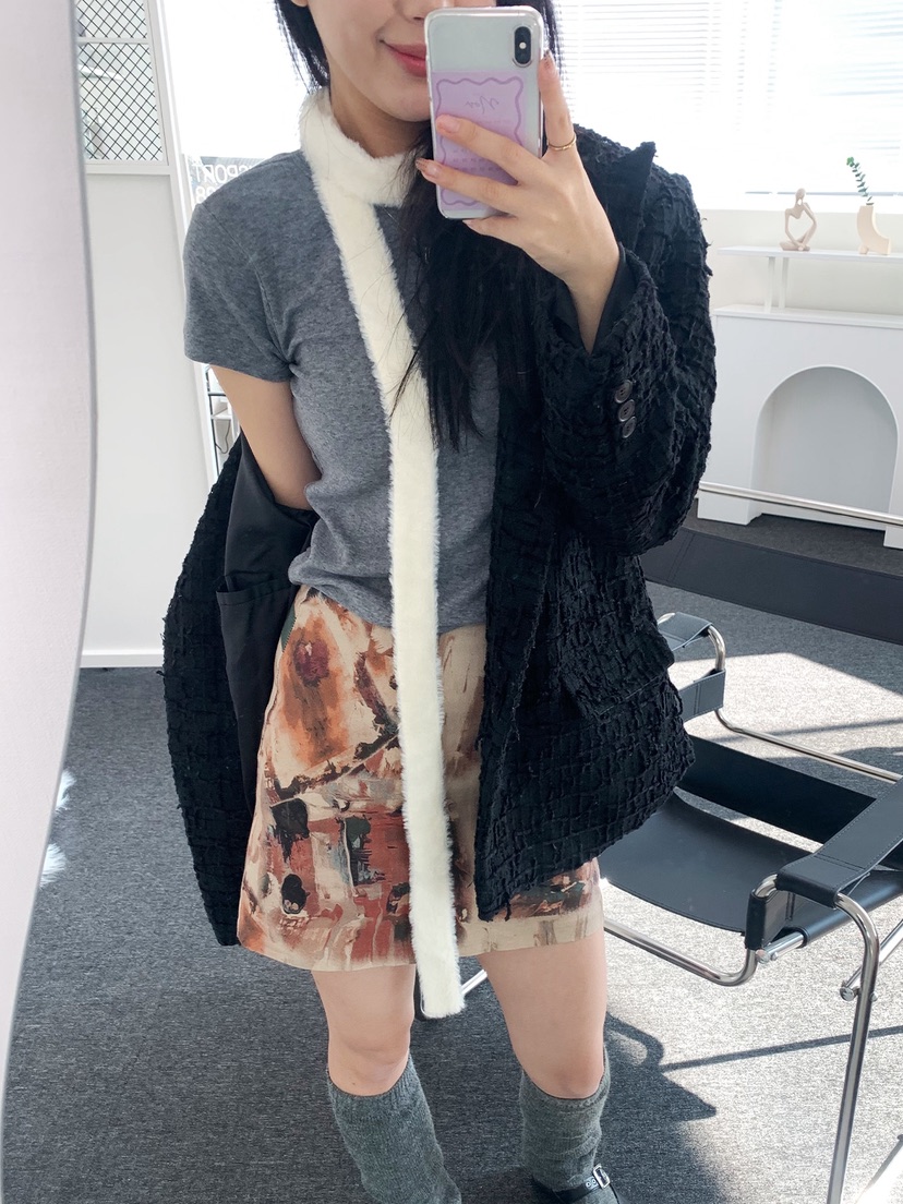 NICEALICE韓國代購㊣女士新品人氣熱賣真品時尚25秋冬圍巾披肩NICEALICE圍巾/披肩