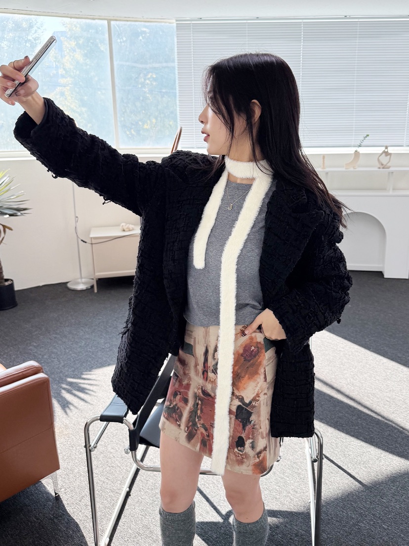 NICEALICE韓國代購㊣女士新品人氣熱賣真品時尚25秋冬圍巾披肩NICEALICE圍巾/披肩