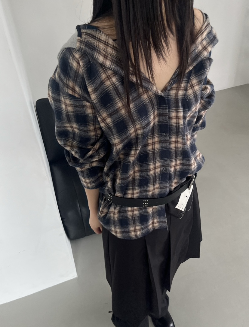 NEAR LEAP-P東大門㊣直郵女裝新品推薦25秋冬休閑襯衫蕾絲衫NEAR LEAP襯衫/蕾絲衫