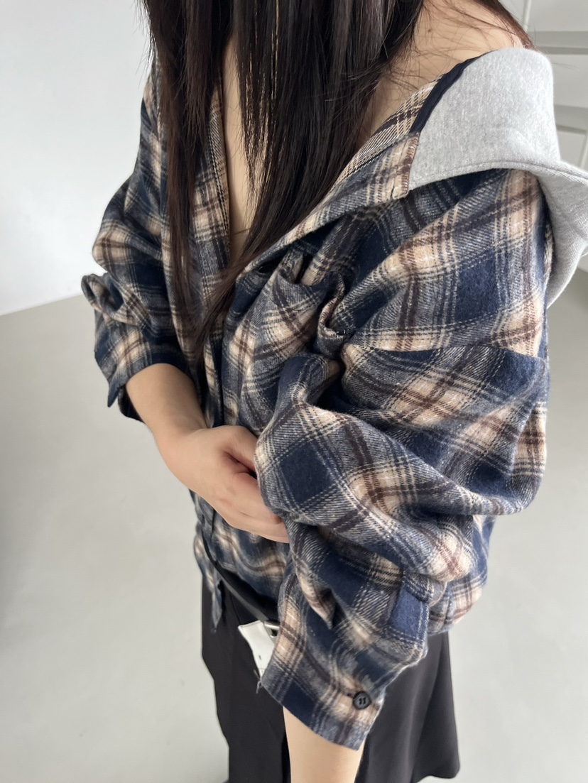 NEAR LEAP-P東大門㊣直郵女裝新品推薦25秋冬休閑襯衫蕾絲衫NEAR LEAP襯衫/蕾絲衫