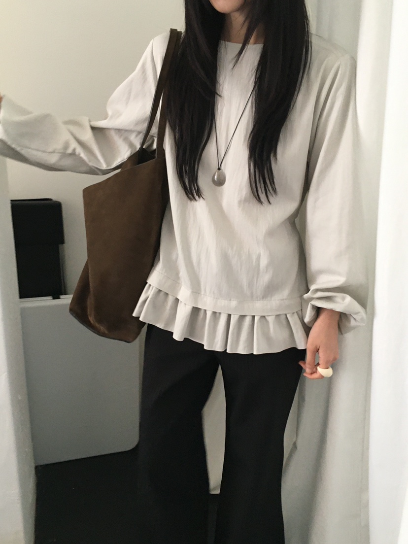 OURS東大門㊣直郵女裝新品熱賣真品時尚25秋冬職業襯衫蕾絲衫OURS襯衫/蕾絲衫