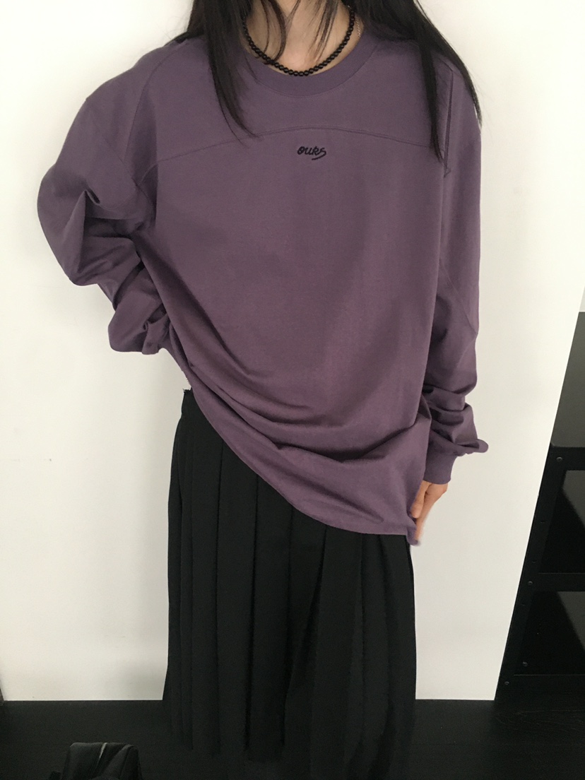 OURS韓國代購㊣女裝新品熱賣推薦真品休閑人氣職業時尚長袖T恤OURS長袖T恤