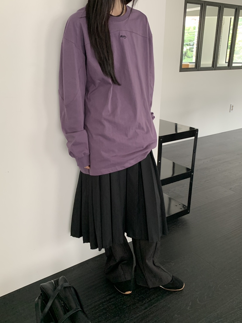 OURS韓國代購㊣女裝新品熱賣推薦真品休閑人氣職業時尚長袖T恤OURS長袖T恤