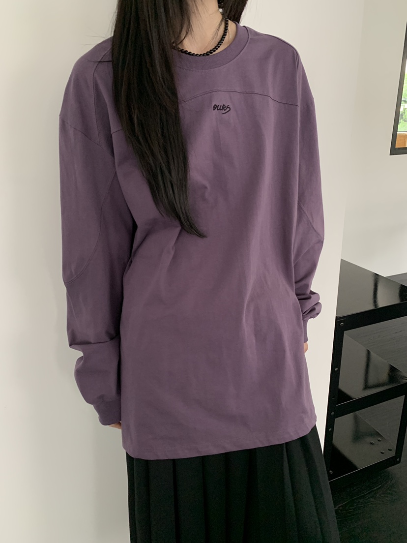 OURS韓國代購㊣女裝新品熱賣推薦真品休閑人氣職業時尚長袖T恤OURS長袖T恤