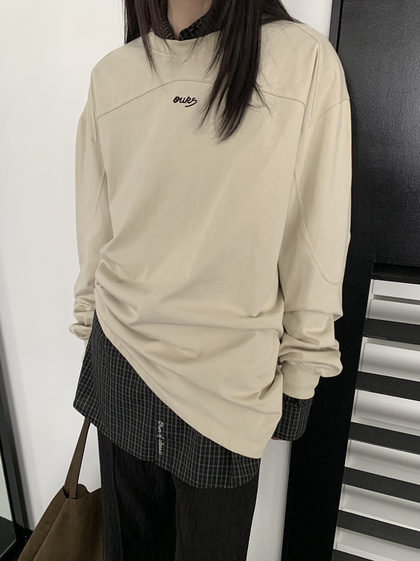 OURS韓國代購㊣女裝新品熱賣推薦真品休閑人氣職業時尚長袖T恤OURS長袖T恤