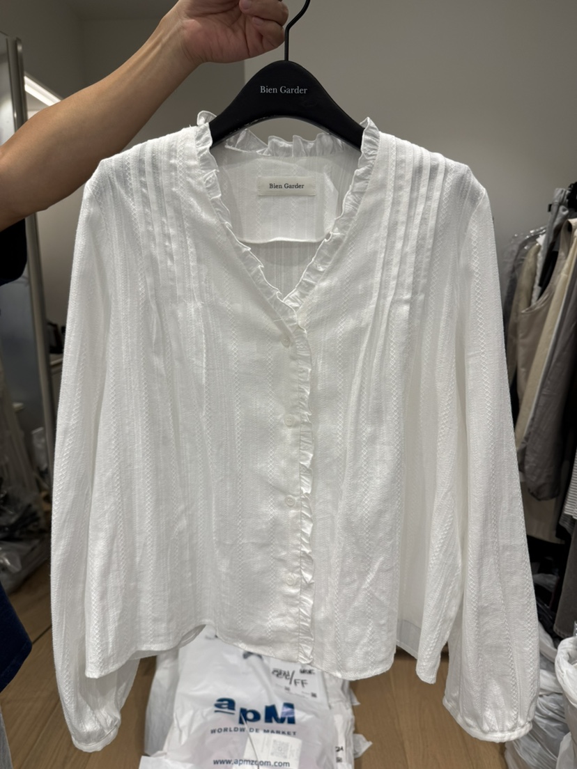 BIEN GARDER東大門㊣直郵女裝新款25秋冬職業熱賣襯衫蕾絲衫BIEN GARDER襯衫/蕾絲衫圖色1