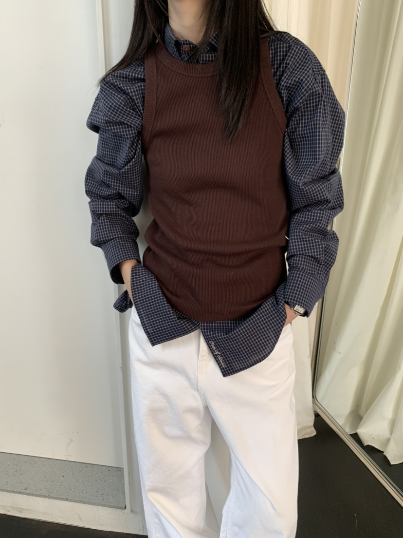 OURS東大門㊣代購女士新款真品熱賣人氣職業25秋冬吊帶背心OURS吊帶/背心