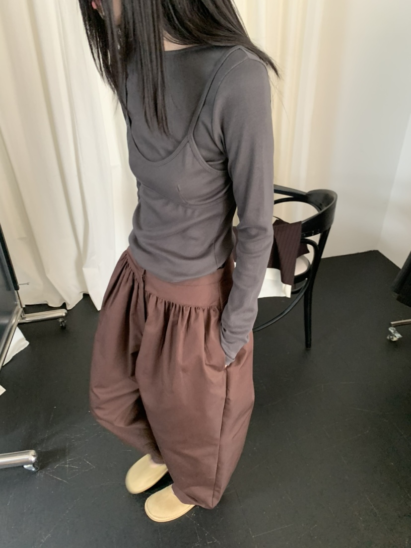 OURS東大門㊣直郵女裝新款推薦職業熱賣人氣25秋冬長袖T恤含吊帶OURS長袖T恤