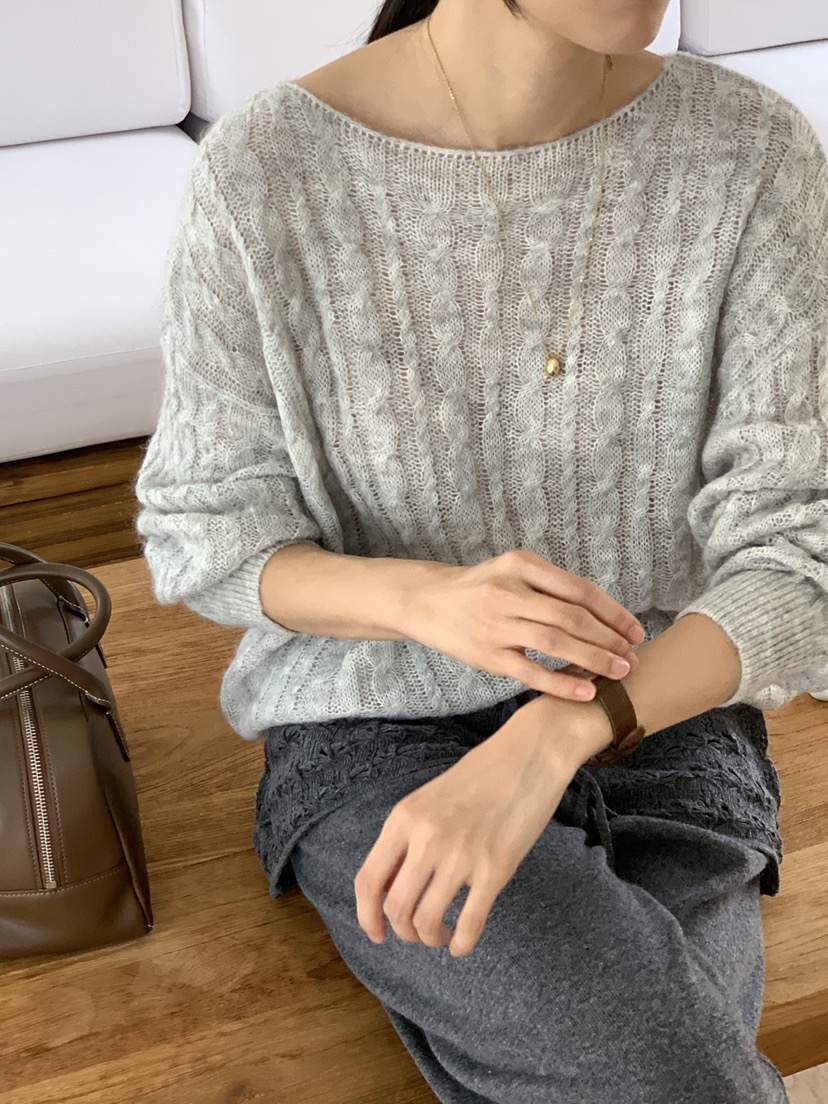 DE GO YOU韓國代購㊣女士新款推薦職業25秋冬針織衫馬海毛DE GO YOU針織衫圖色2