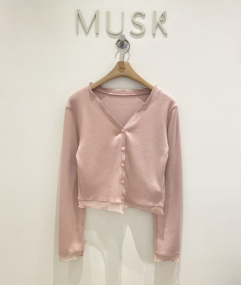 MUSK東大門㊣直郵女裝新款時尚25秋冬人氣襯衫蕾絲衫網眼開衫MUSK襯衫/蕾絲衫圖色3