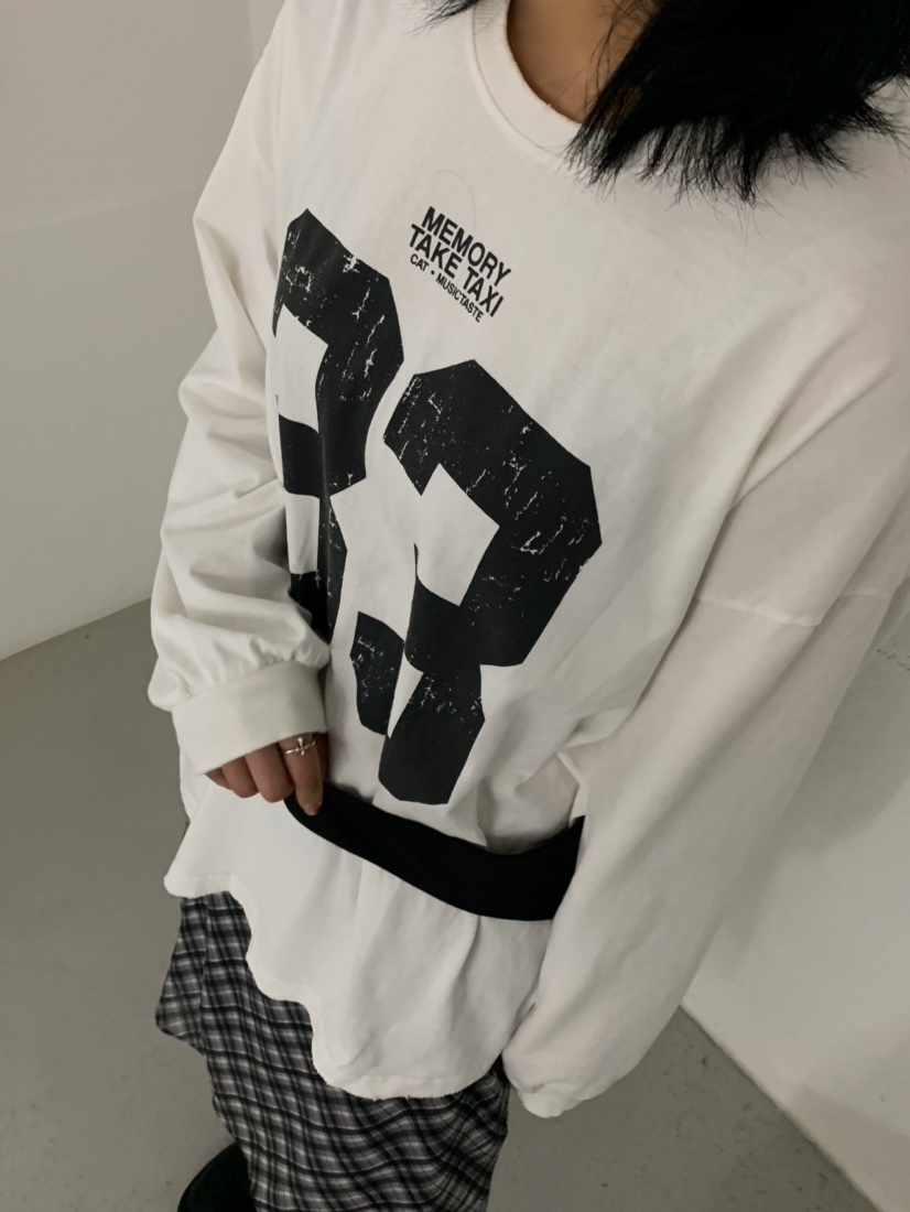 X-MOOD韓國代購㊣女裝新品休閑推薦職業真品時尚人氣長袖T恤X-MOOD長袖T恤