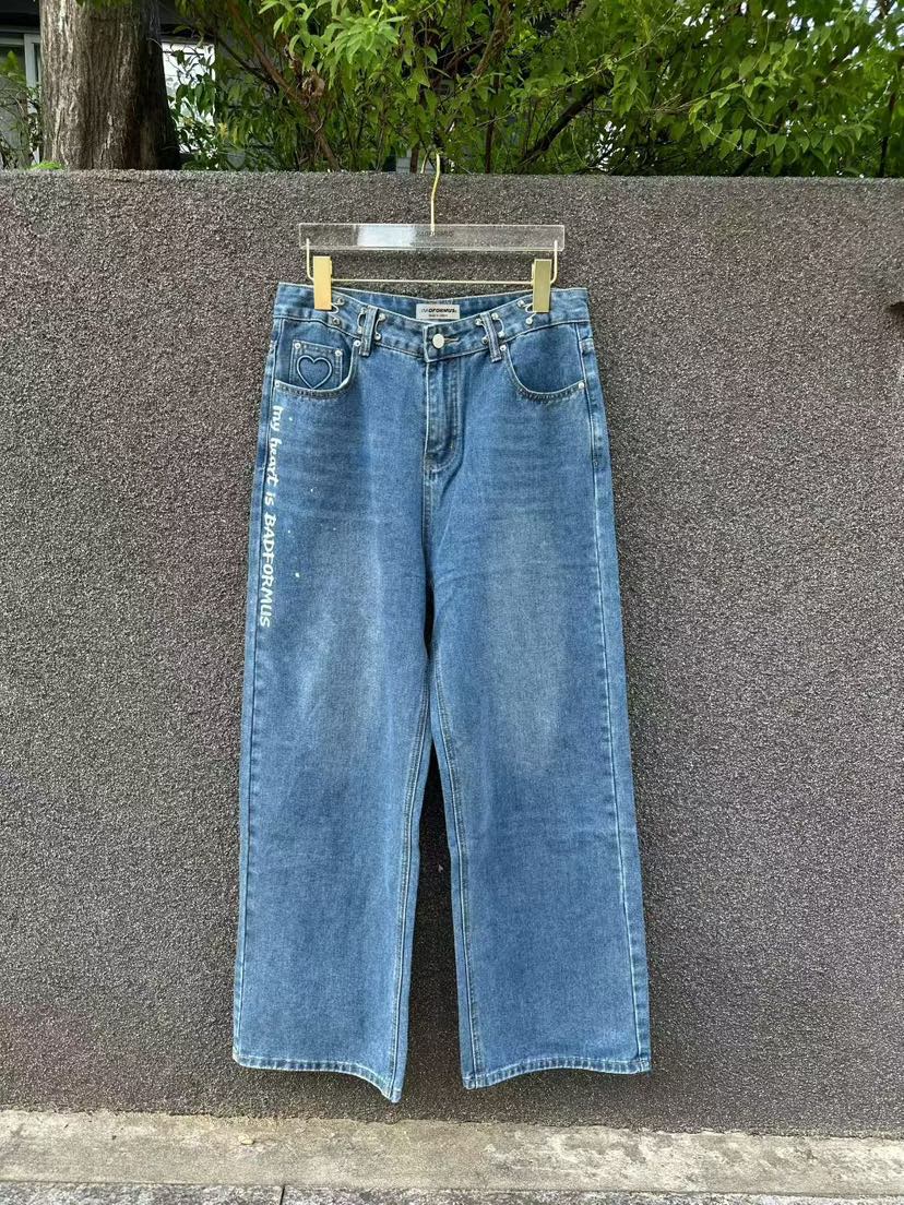 BADFORMUS東大門㊣實拍女裝新品時尚真品熱賣推薦牛仔褲口袋BADFORMUS牛仔褲圖色1