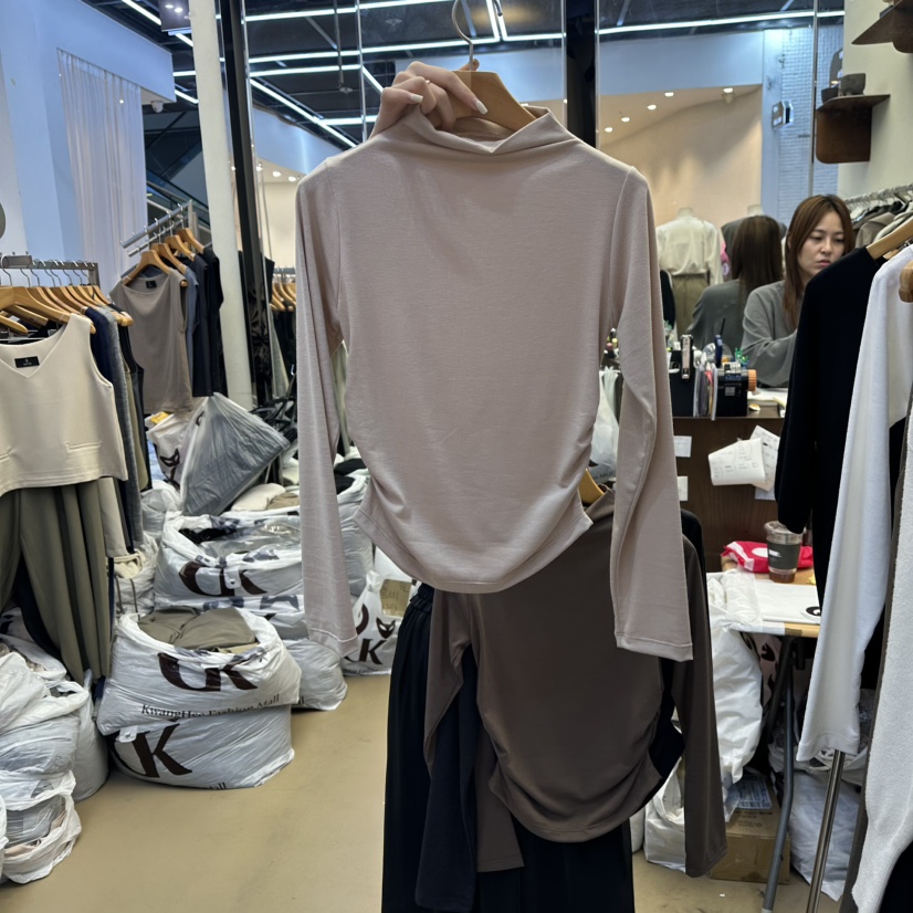 SANS東大門㊣代購女士新品25秋冬時尚職業人氣真品熱賣長袖T恤SANS長袖T恤圖色2