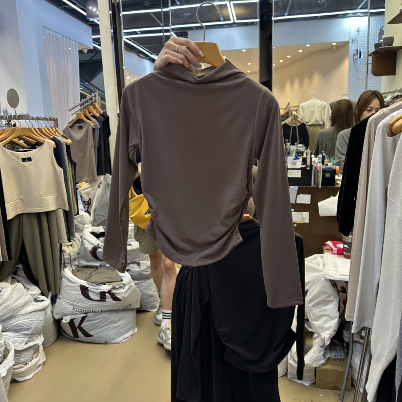 SANS東大門㊣代購女士新品25秋冬時尚職業人氣真品熱賣長袖T恤SANS長袖T恤圖色3