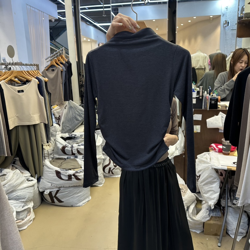 SANS東大門㊣代購女士新品25秋冬時尚職業人氣真品熱賣長袖T恤SANS長袖T恤圖色4