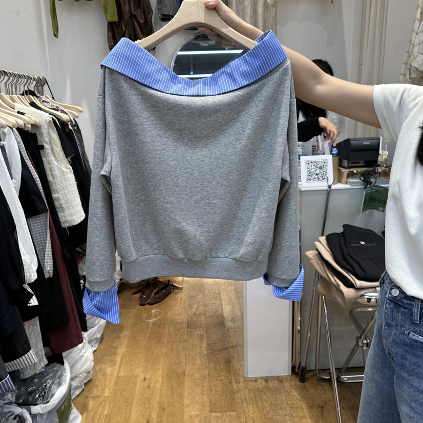 THE MOST-Q東大門㊣實拍女裝新品人氣時尚推薦休閑熱賣衛衣THE MOST衛衣