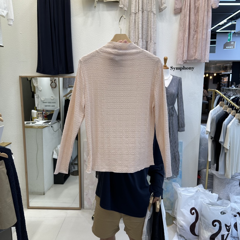 SYMPHONY東大門㊣代購女裝新品職業25秋冬襯衫蕾絲衫可愛的SYMPHONY襯衫/蕾絲衫