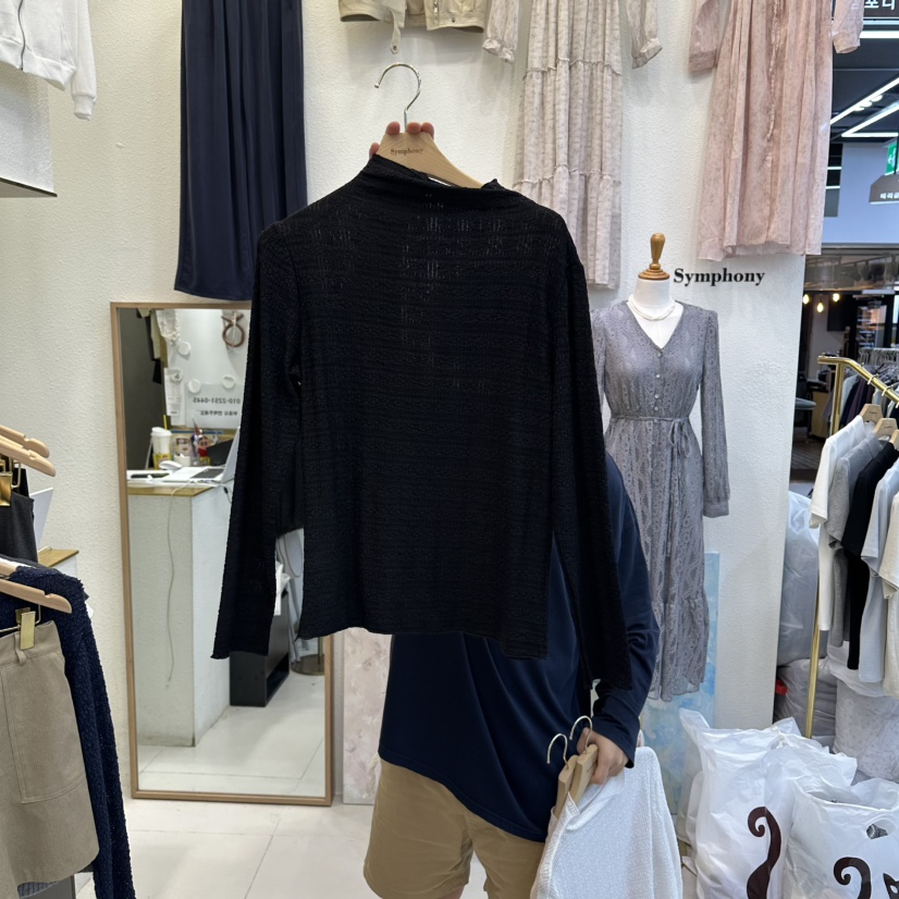 SYMPHONY東大門㊣代購女裝新品職業25秋冬襯衫蕾絲衫可愛的SYMPHONY襯衫/蕾絲衫圖色2