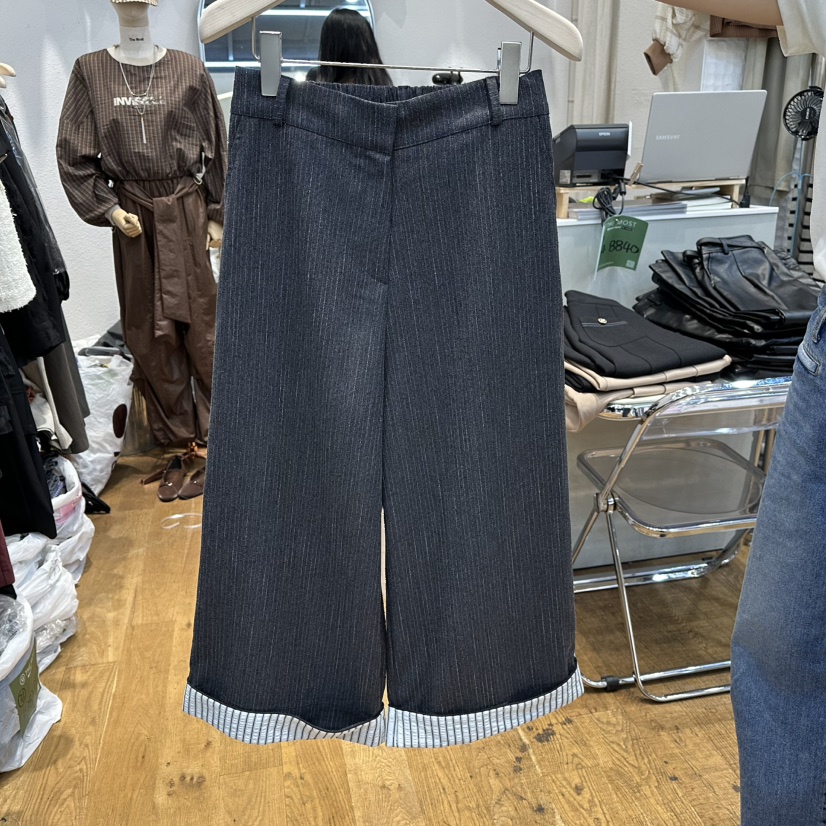 THE MOST-Q韓國代購㊣女裝新品25秋冬熱賣休閑褲不含腰帶THE MOST休閑褲圖色2