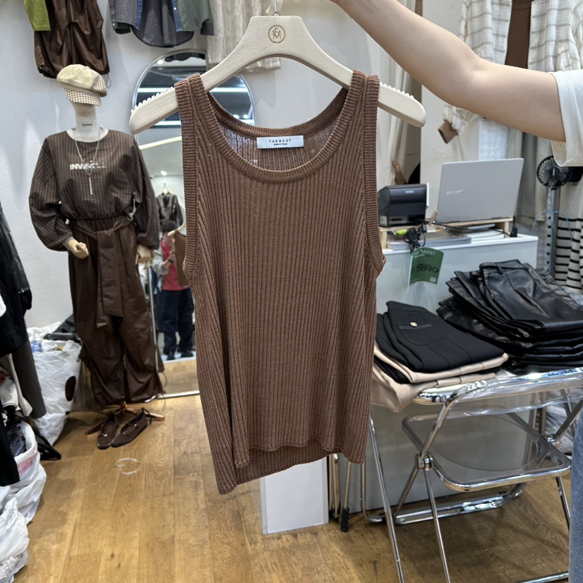 THE MOST-Q韓國代購㊣女裝新款職業熱賣25秋冬真品吊帶背心THE MOST吊帶/背心圖色4