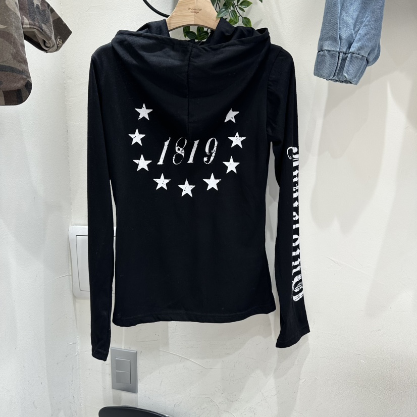 UNDERSTAR_VINTAGE韓國代購㊣女裝新品真品時尚長袖T恤連帽衫UNDERSTAR_VINTAGE長袖T恤