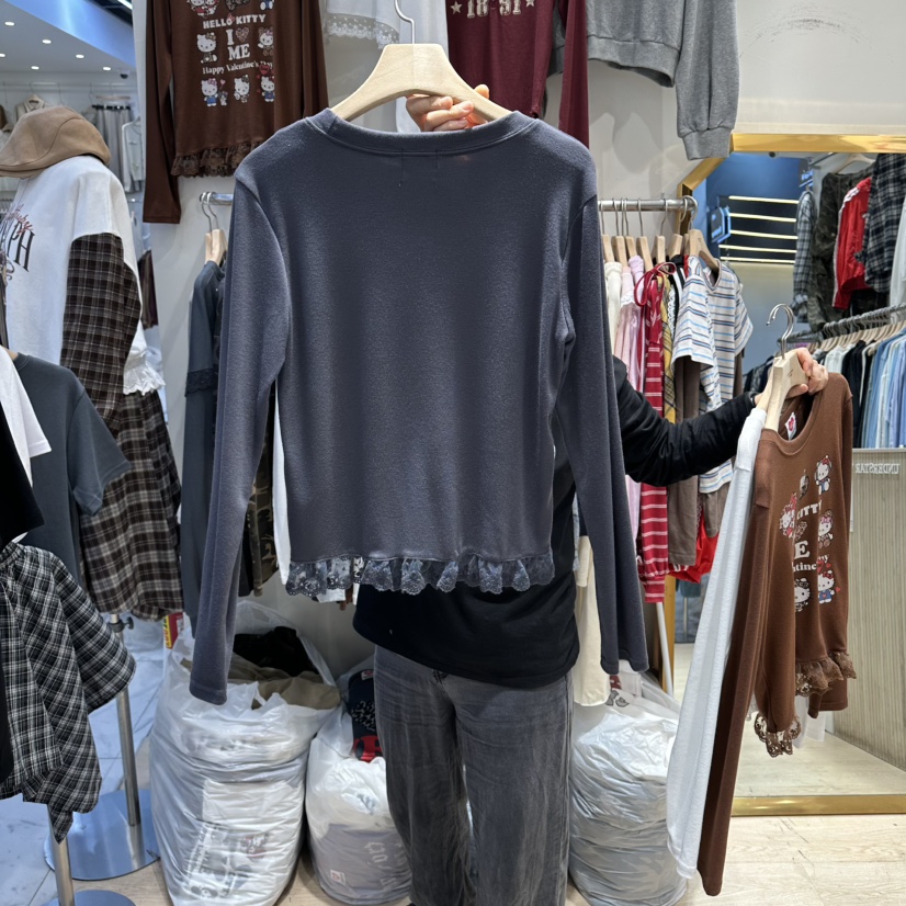 UNDERSTAR_VINTAGE東大門㊣直郵女裝新品時尚人氣推薦長袖T恤UNDERSTAR_VINTAGE長袖T恤