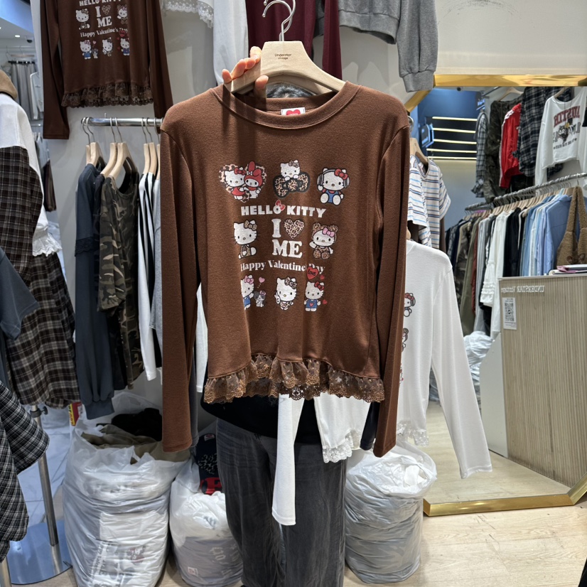 UNDERSTAR_VINTAGE東大門㊣直郵女裝新品時尚人氣推薦長袖T恤UNDERSTAR_VINTAGE長袖T恤圖色2