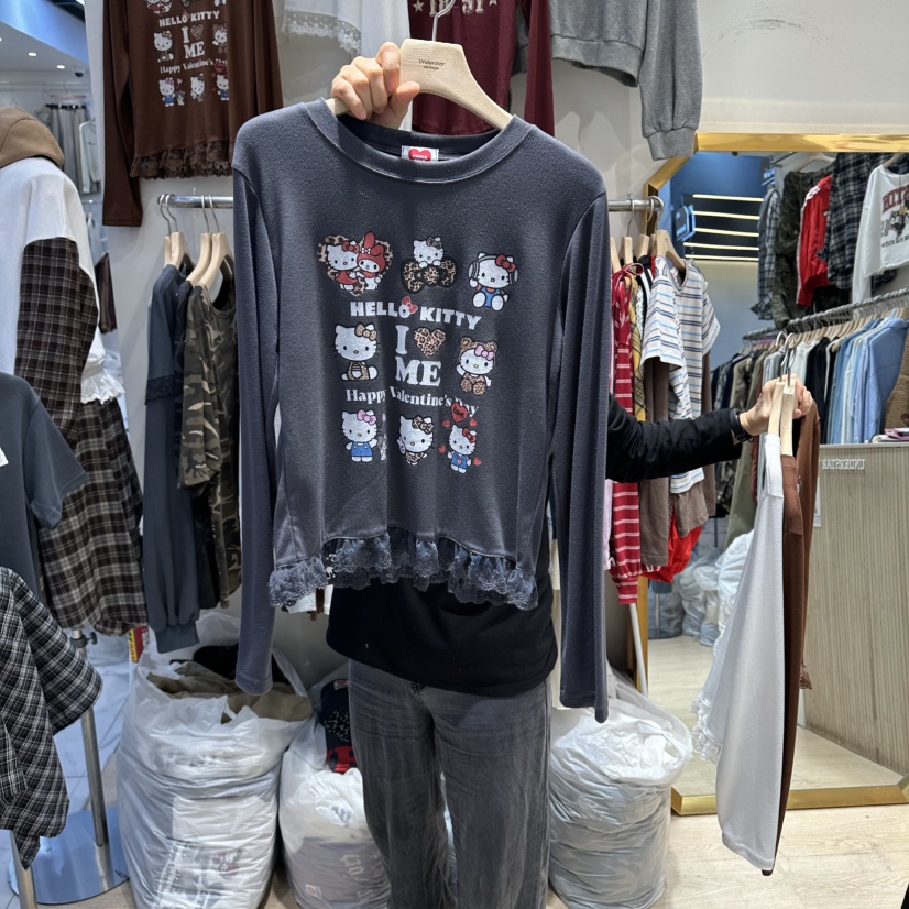 UNDERSTAR_VINTAGE東大門㊣直郵女裝新品時尚人氣推薦長袖T恤UNDERSTAR_VINTAGE長袖T恤圖色3