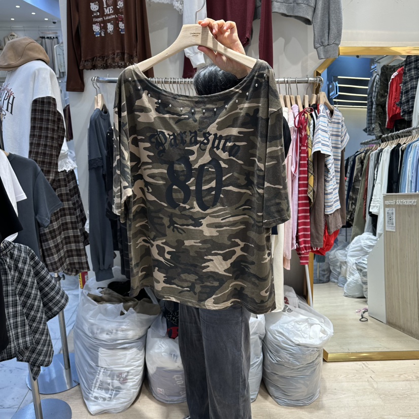 UNDERSTAR_VINTAGE東大門㊣代購女士新品休閑職業熱賣T恤迷彩UNDERSTAR_VINTAGET恤圖色1