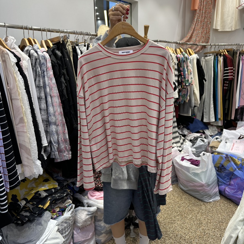 HAPPYBERRY東大門㊣實拍女裝新品人氣熱賣休閑25秋冬長袖T恤HAPPYBERRY長袖T恤圖色5