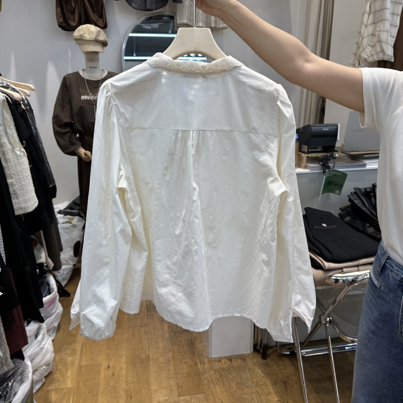 THE MOST-Q韓國直郵㊣女裝新品職業人氣25秋冬襯衫蕾絲衫THE MOST襯衫/蕾絲衫