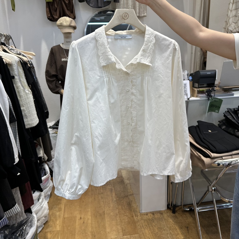 THE MOST-Q韓國直郵㊣女裝新品職業人氣25秋冬襯衫蕾絲衫THE MOST襯衫/蕾絲衫圖色2