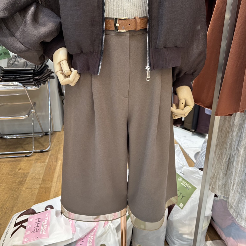 THE MOST-Q東大門㊣代購女裝新品職業短褲不含腰帶歐根紗THE MOST短褲圖色1